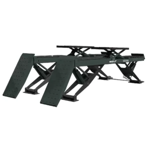 Leeuwis Equipment Wolf WLS554NG 4-Koloms Uitlijnbrug - Technische Tekening Bovenaanzicht Met Platform Afmetingen En Uitlijn Voorzieningen