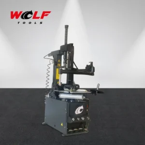 Leeuwis Equipment Wolf WTC-500 De- En Monteer Apparaat - Technische Tekening Vooraanzicht En Zijaanzicht Met Afmetingen